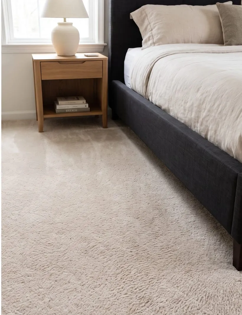 After — Patterned area rug restored after professional cleaning