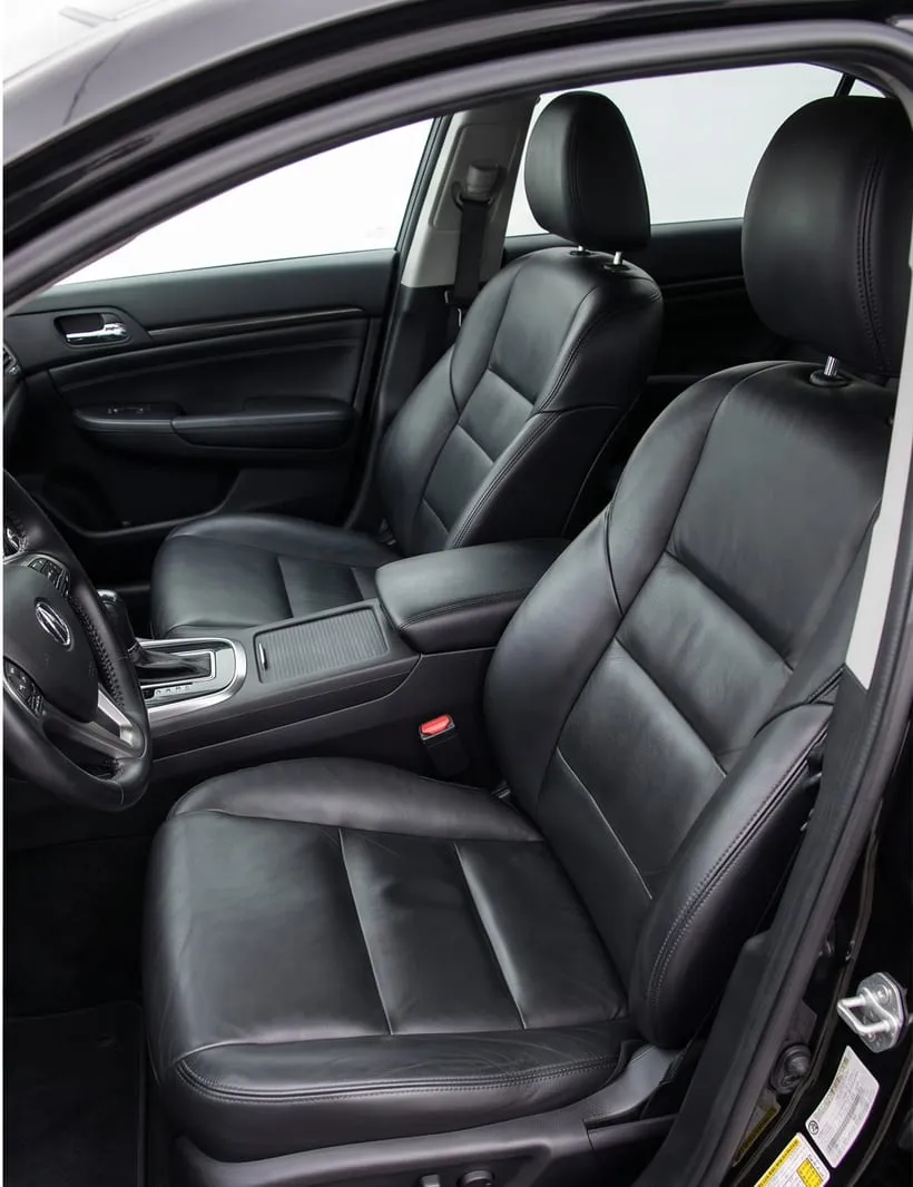 After — Car leather seats before and after interior cleaning