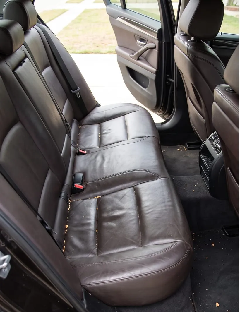 Before — Car interior before and after detailing