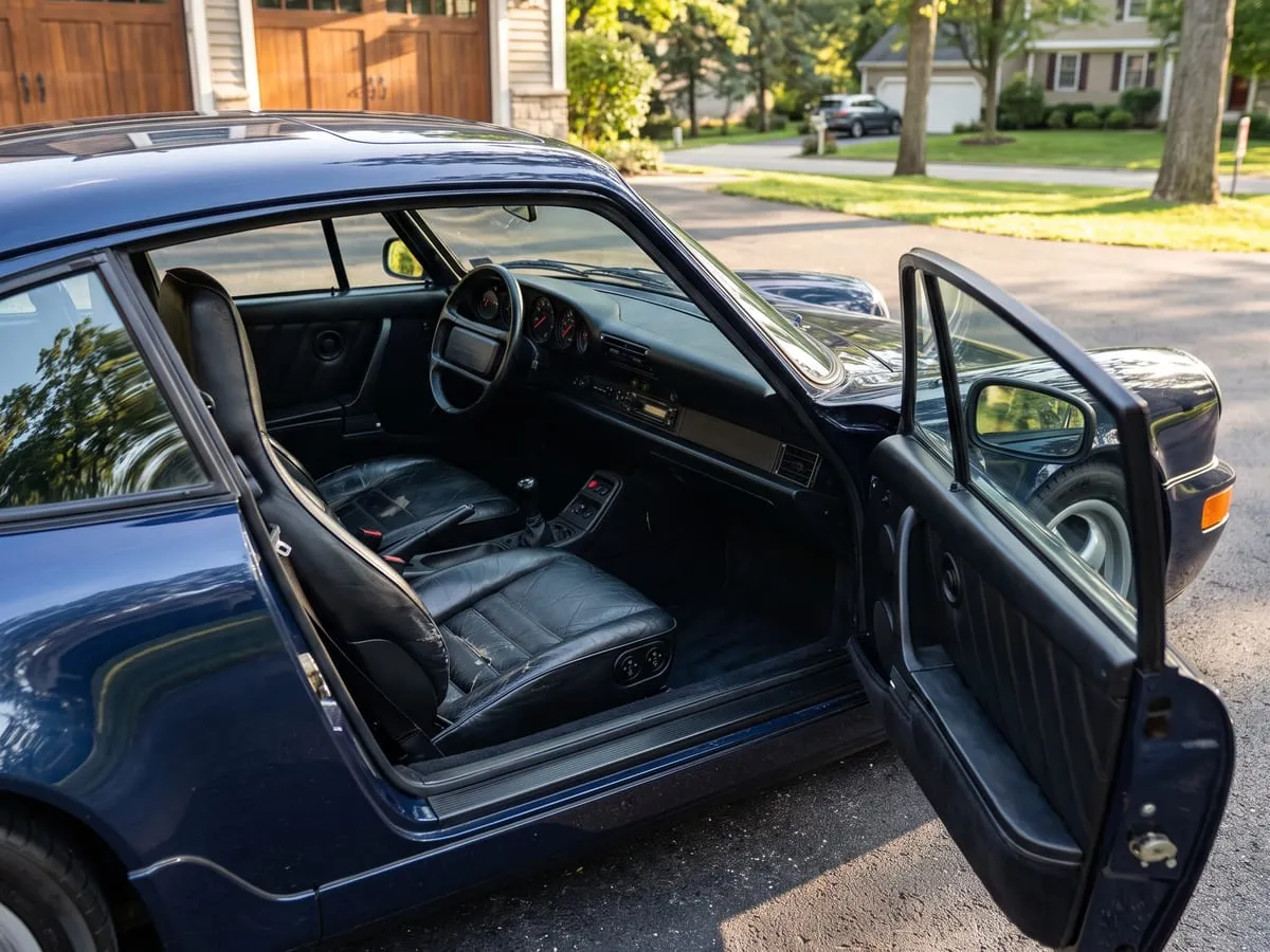Car leather seats before and after interior cleaning