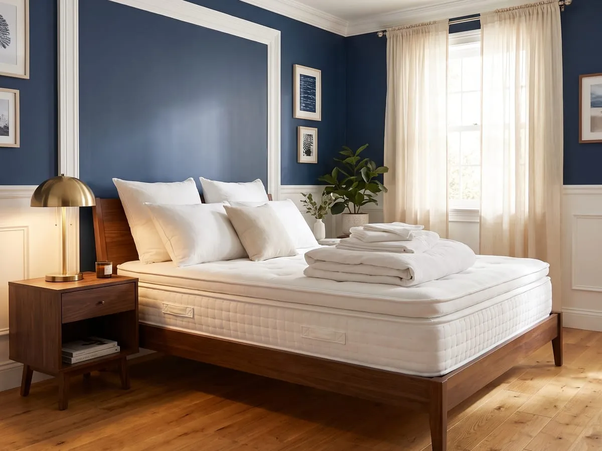Mattress before and after professional cleaning and sanitizing