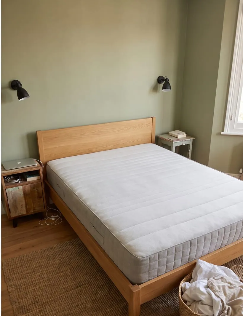 After — Mattress before and after professional cleaning and sanitizing